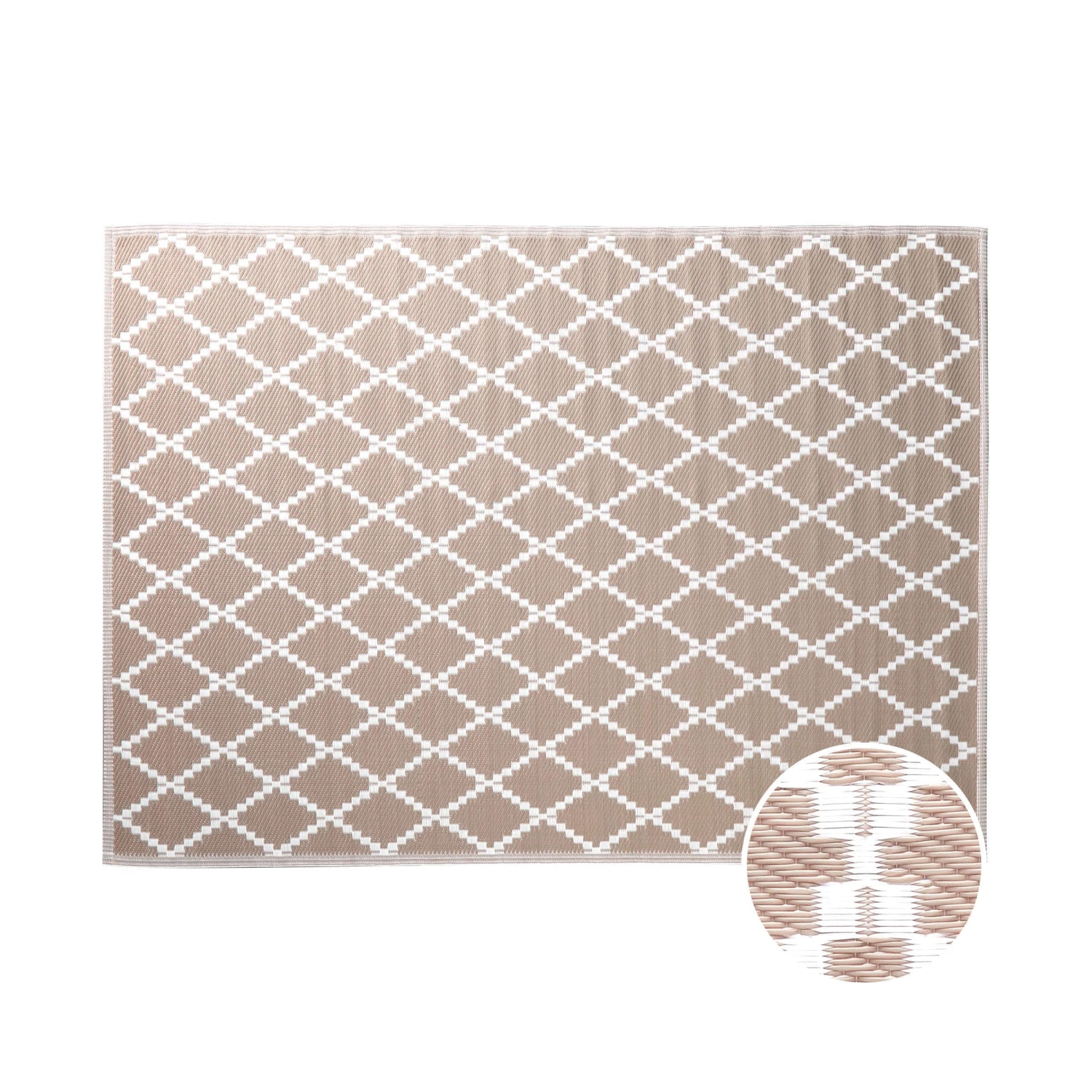 In- & Outdoor-Teppich Rauten L 200 X B 150cm COLOUR CLASH In Natur