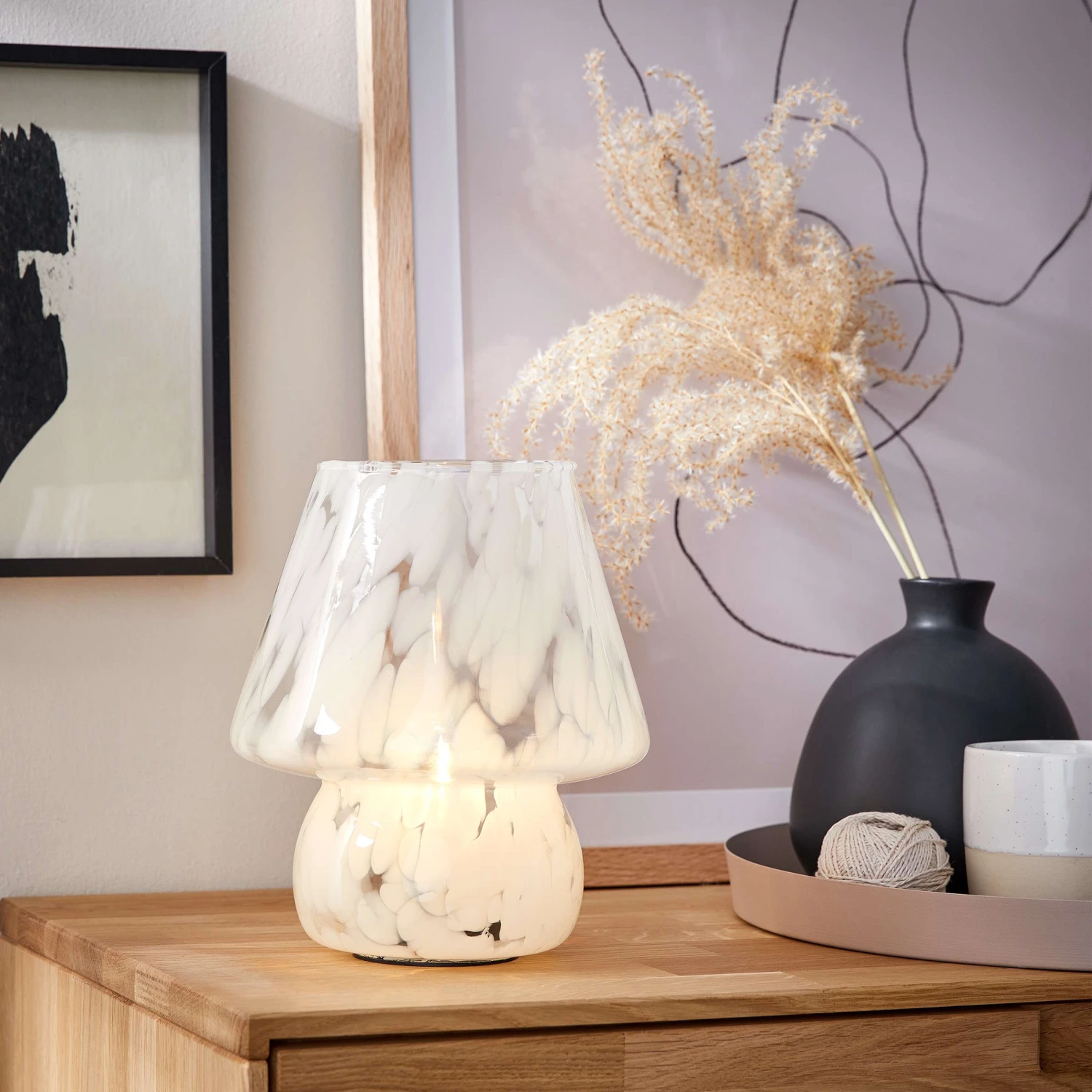 LED Leuchte Höhe 21cm MISS MARBLE In Hellblau - Image 3