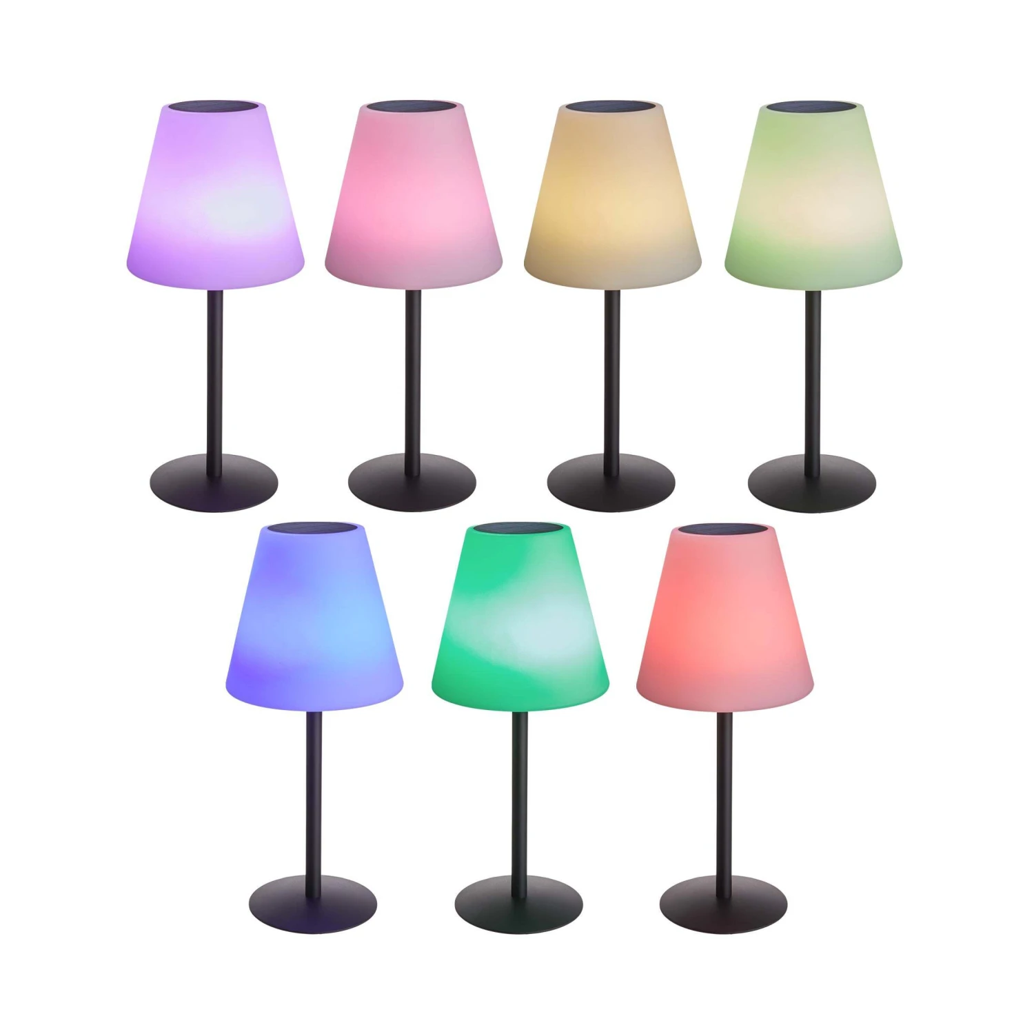 Outdoor Solar-Tischleuchte Mit Farbwechsel LIGHT UP In Schwarz-Weiß - Image 3