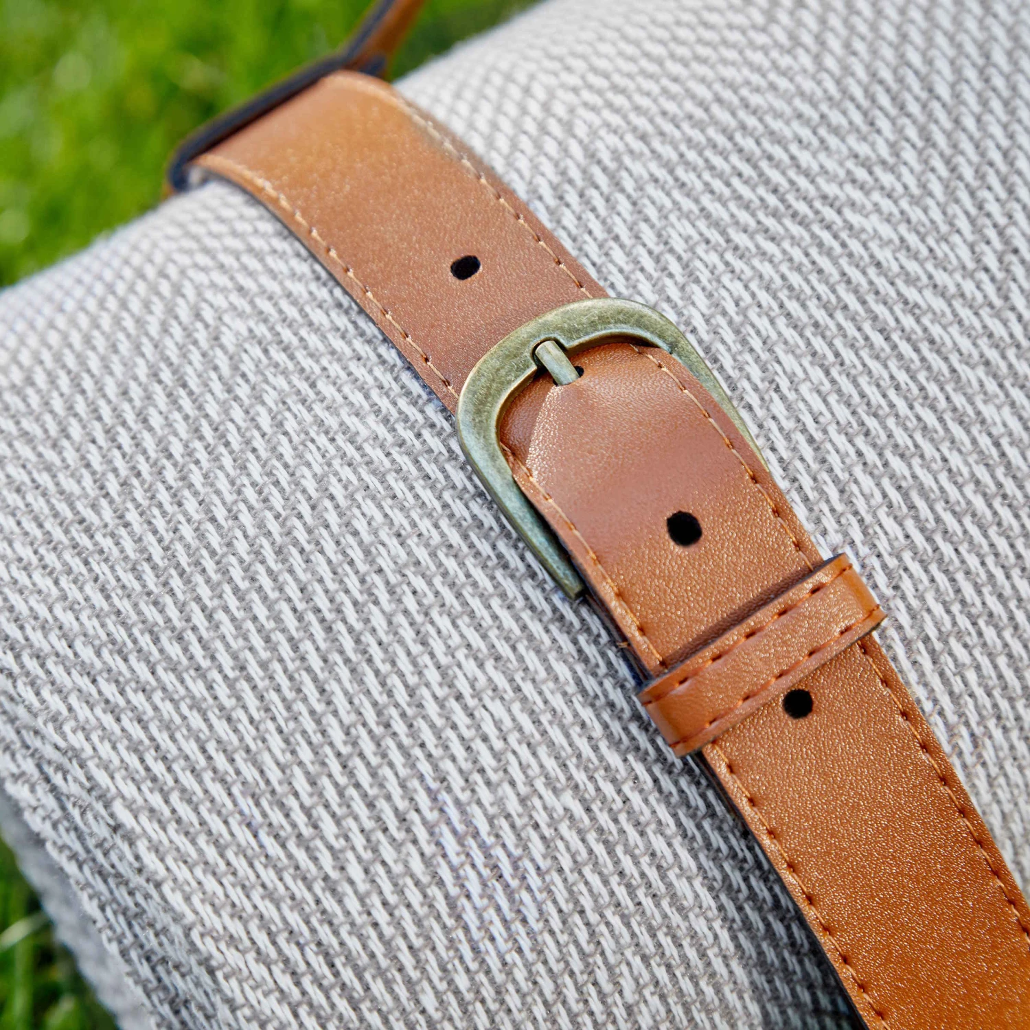 Picknickdecke L 150 X B 200cm WANDERLUST In Taupe-Weiß - Image 5