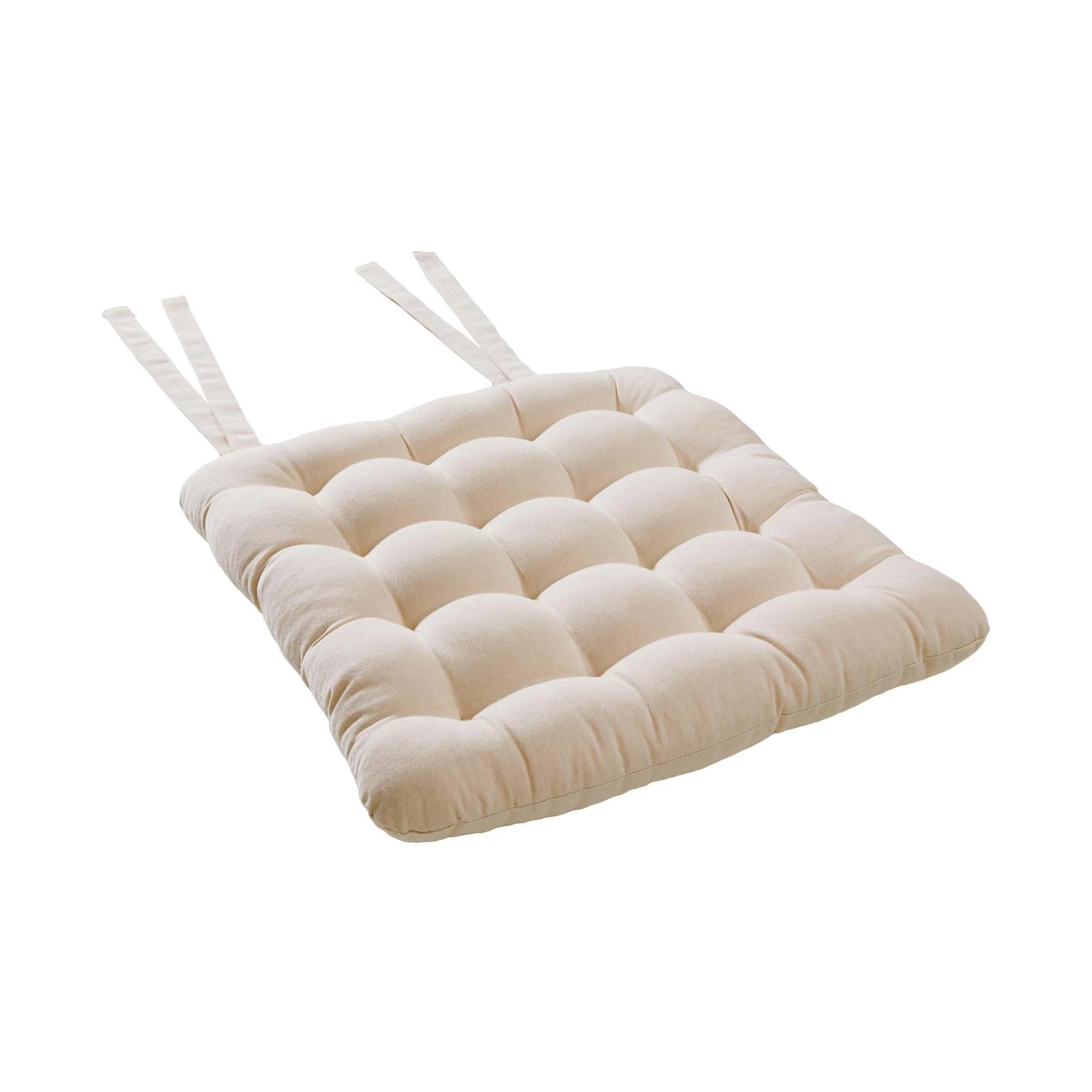 Stuhlkissen Mit Bändchen L 35 X B 37cm SOLID In Creme - Image 4