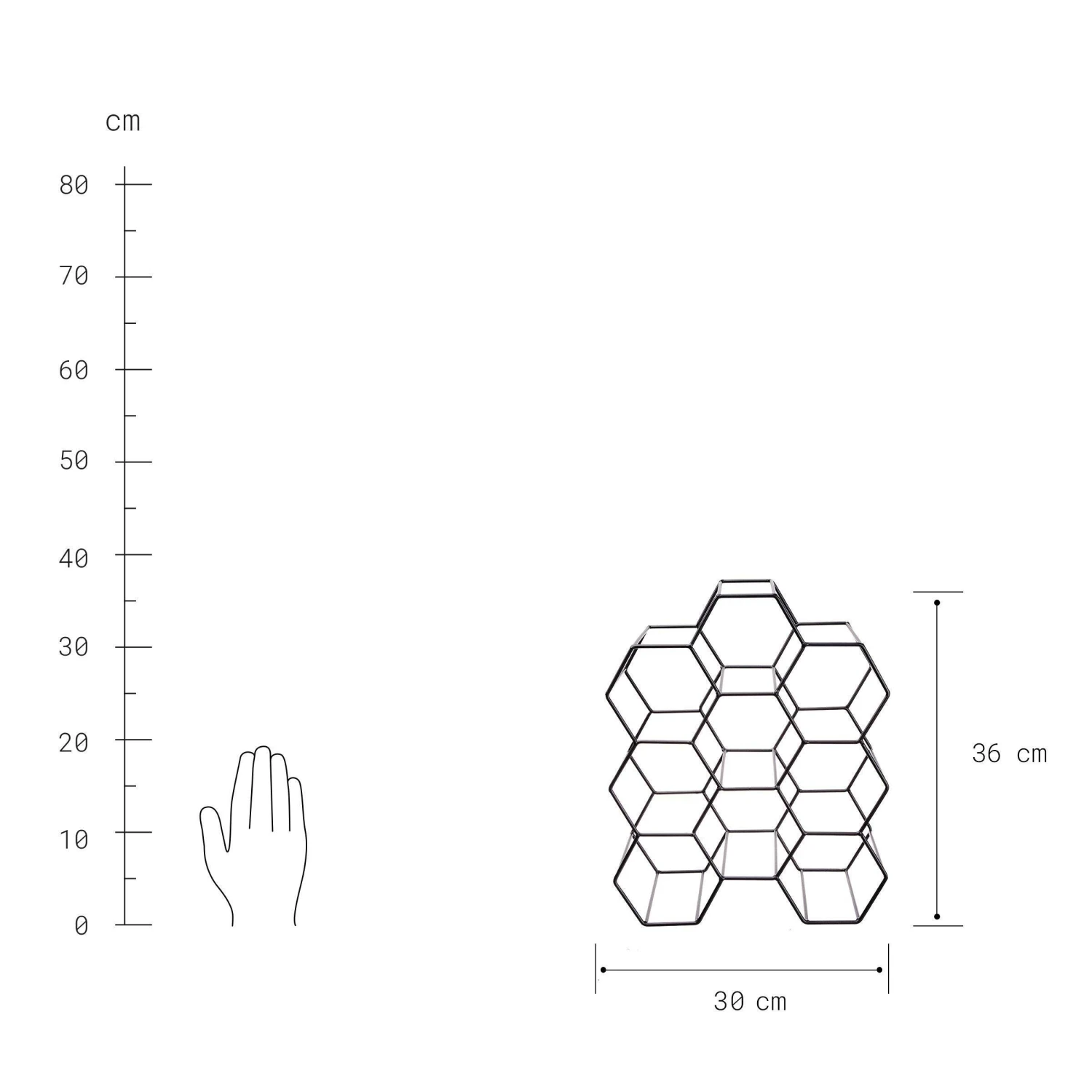 Weinregal Für 9 Flaschen L 36 X H 30cm CUBICLE In Schwarz - Image 4