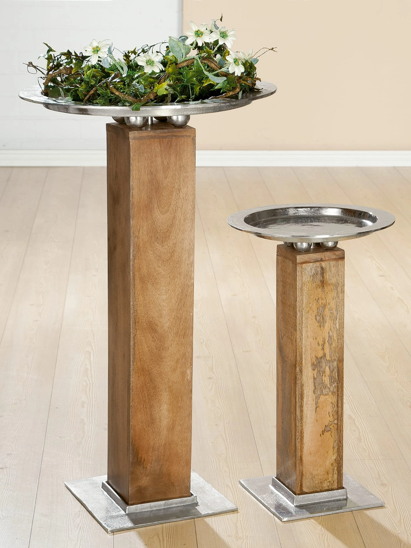 Schalenständer "Rotondo" In Natur/ Silber - H. 102 Cm - Image 2