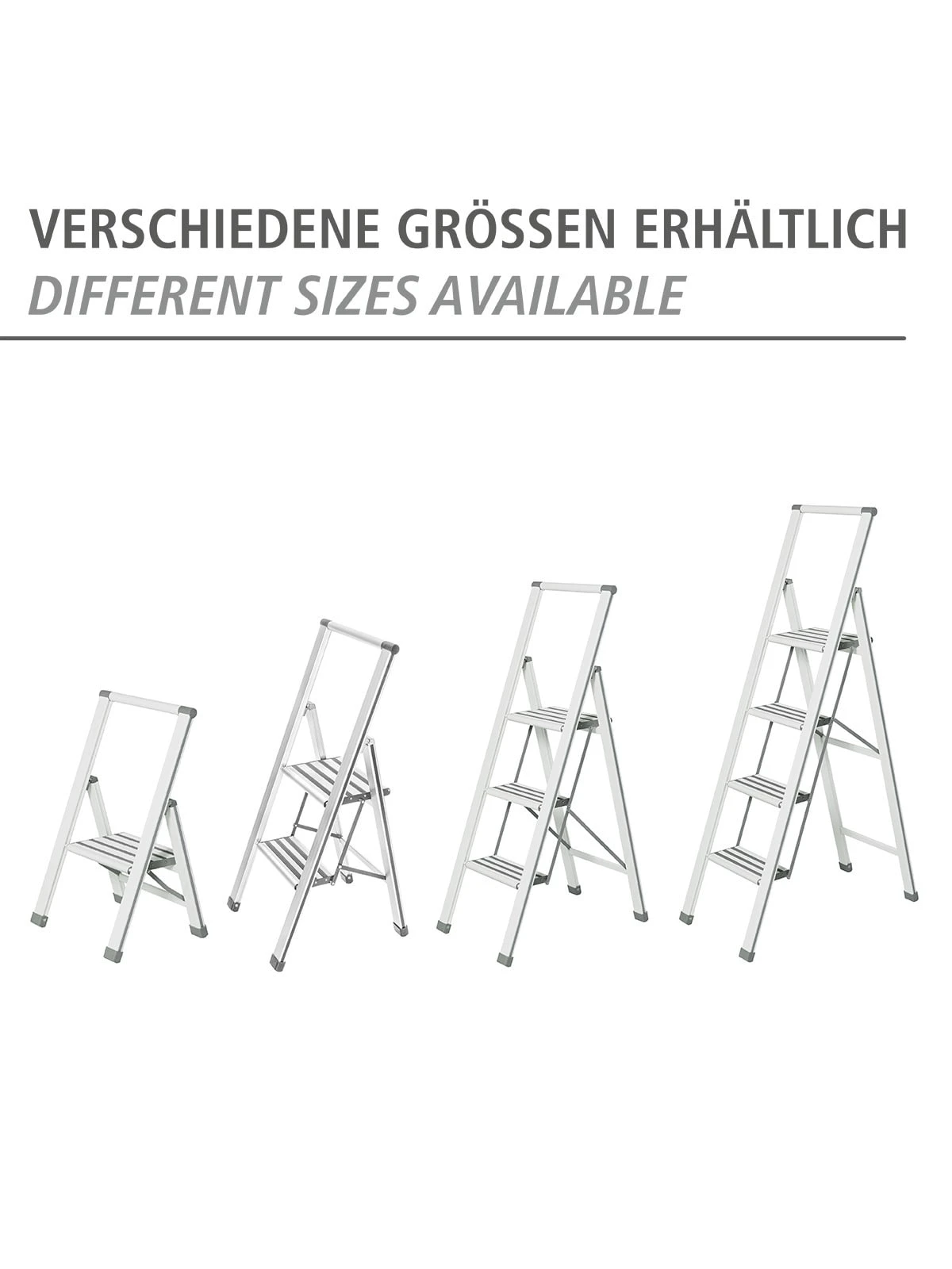 Wenko Alu-Design Klapptrittleiter 4-stufig Weiß In Weiß - Image 16
